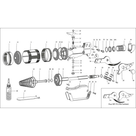 Sécateur pneumatique Scatair SP3 - vigne et fruitiers bois-durs Sécateur pneumatique Scatair SP3 - vigne et fruitiers bois-durs