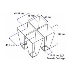 Plaque de semis 96 ALV (600x400m) lot de 2
