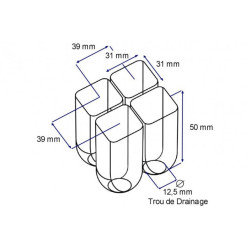 PLAQUE DE SEMIS 150 ALV (600x400mm) lot de 2