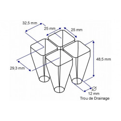 PLAQUE DE SEMIS 240 ALV HAUTE (600x400mm) lot de 2