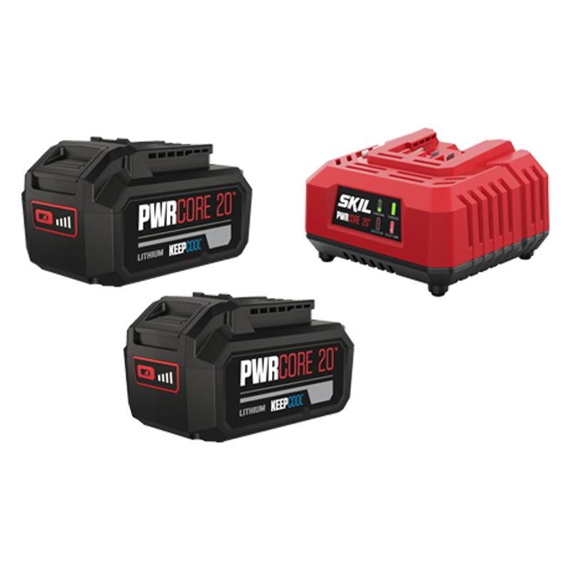 Kit chargeur simple standard + 2 batterie 4.0Ah SKIL PWR CORE 20