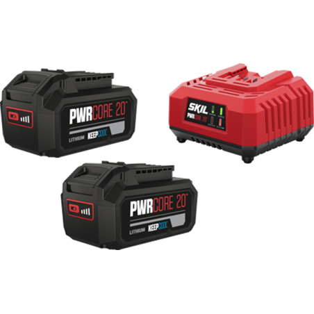 Kit chargeur simple standard + 2 batterie 4.0Ah SKIL PWR CORE 20